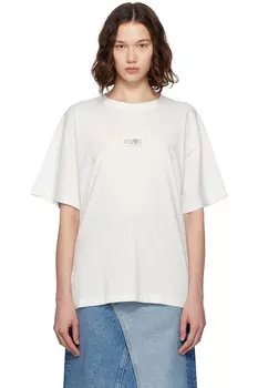 Хлопковая футболка Mm6 Maison Margiela, белый