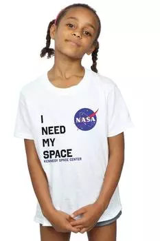 Хлопковая футболка «Мне нужен мой космос» NASA, белый