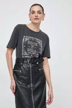 Хлопковая футболка Morgan, серый