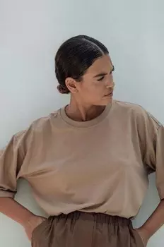 Хлопковая футболка Muuv., коричневый