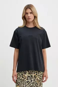 Хлопковая футболка Nanushka REECE, черный