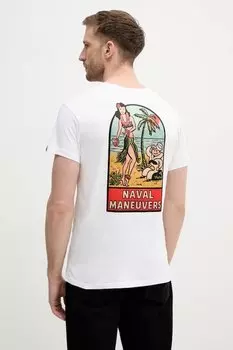 Хлопковая футболка Naval T BP Alpha Industries, белый