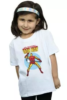 Хлопковая футболка «Непобедимый Железный человек» Marvel, белый