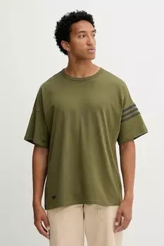 Хлопковая футболка Neu C Tee Adidas Originals, зеленый