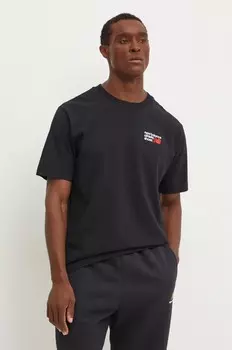 Хлопковая футболка New Balance, черный