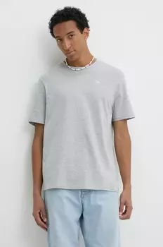 Хлопковая футболка New Era, серый