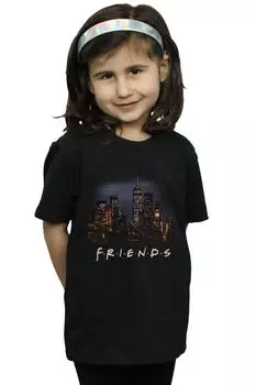 Хлопковая футболка Night Skyline Friends, черный