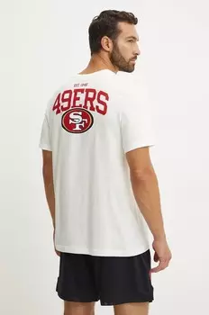 Хлопковая футболка Nike San Francisco 49ers, бежевый