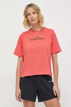 Хлопковая футболка North Cascades Columbia, красный