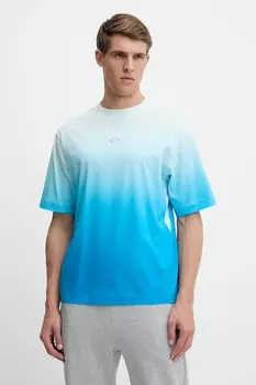 Хлопковая футболка Oakley, синий