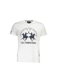 Хлопковая футболка обычного кроя La Martina, белый
