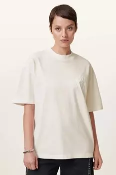 Хлопковая футболка Orlando Etta Allsaints, белый