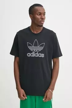 Хлопковая футболка OUTL TREF TEE Adidas Originals, черный