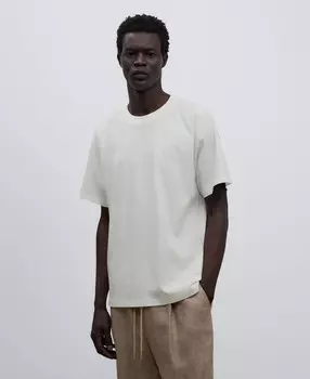 Хлопковая футболка оверсайз Adolfo Dominguez, белый