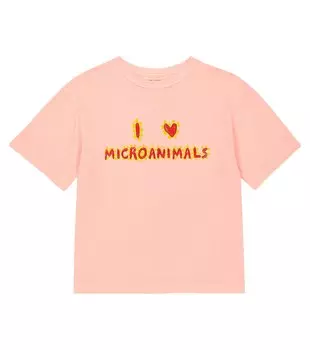 Хлопковая футболка оверсайз Rooster The Animals Observatory, розовый