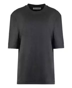 Хлопковая футболка оверсайз с круглым вырезом Our Legacy, серый