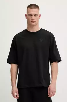 Хлопковая футболка оверсайз Tee Adidas Originals, черный