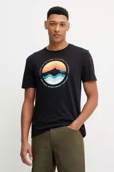 Хлопковая футболка Path Lake Columbia, черный