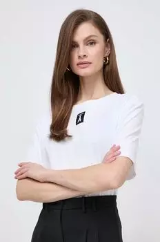 Хлопковая футболка Patrizia Pepe, белый