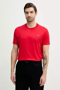 Хлопковая футболка Paul&Shark, красный