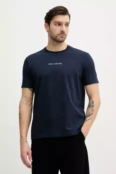 Хлопковая футболка Paul&Shark, темно-синий