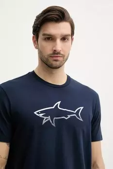 Хлопковая футболка Paul&Shark, темно-синий