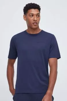 Хлопковая футболка Peak Performance, темно-синий