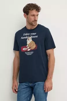 Хлопковая футболка Pepe Jeans AXEL TEE, темно-синий