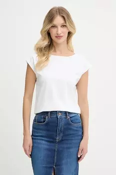 Хлопковая футболка Pepe Jeans, белый