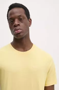 Хлопковая футболка Pepe Jeans Connor, желтый