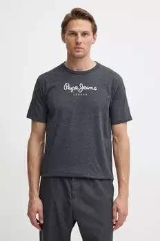Хлопковая футболка Pepe Jeans Eggo, серый