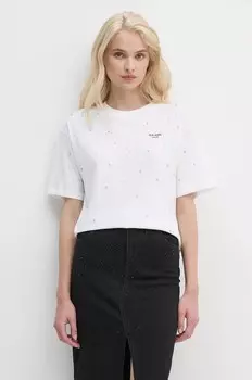 Хлопковая футболка Pepe Jeans ELIN, белый