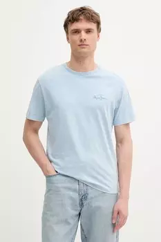 Хлопковая футболка Pepe Jeans, синий