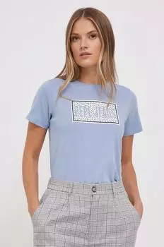 Хлопковая футболка Pepe Jeans, синий