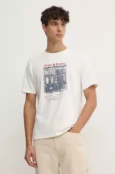 Хлопковая футболка Pepe Jeans SOREN TEE, белый