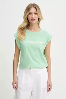 Хлопковая футболка Pepe Jeans, зеленый