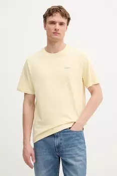 Хлопковая футболка Pepe Jeans, желтый