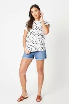 Хлопковая футболка Petite с сердечками Dorothy Perkins, мультиколор