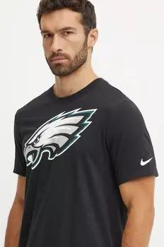 Хлопковая футболка Philadelphia Eagles Nike, черный