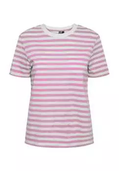 Хлопковая футболка Pieces, лавандовый