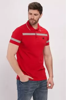 Хлопковая футболка пике с воротником Kvl By Kenvelo, красный