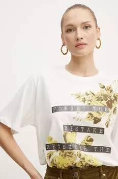 Хлопковая футболка Pinko, белый