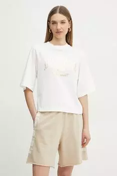 Хлопковая футболка Pinko, белый