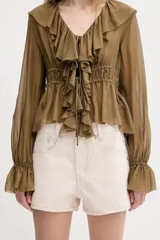 Хлопковая футболка Pinko, черный