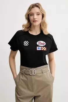 Хлопковая футболка Pinko, черный