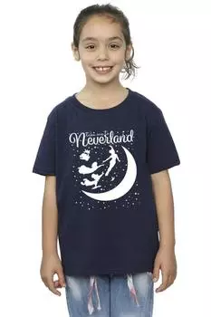 Хлопковая футболка «Питер Пэн: Отвези меня в Неверленд» Disney, темно-синий