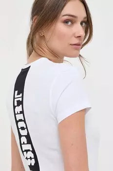 Хлопковая футболка Plein Sport, белый