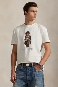 Хлопковая футболка Polo Ralph Lauren, белый