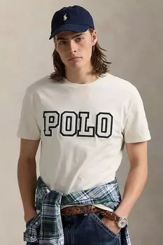 Хлопковая футболка Polo Ralph Lauren, белый