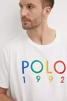 Хлопковая футболка Polo Ralph Lauren, белый